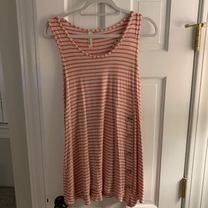 Orange and Cream Striped Razorback Tank